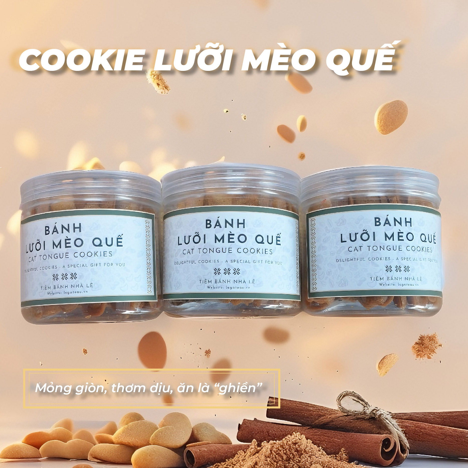 bánh lưỡi mèo quế